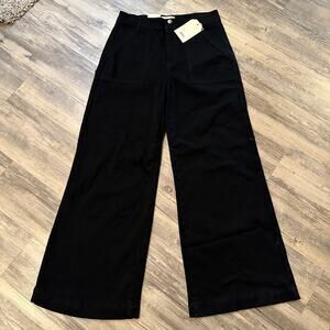 Farmers Market Porkchop Pants Women’s 12 High Rise Wide Leg Black